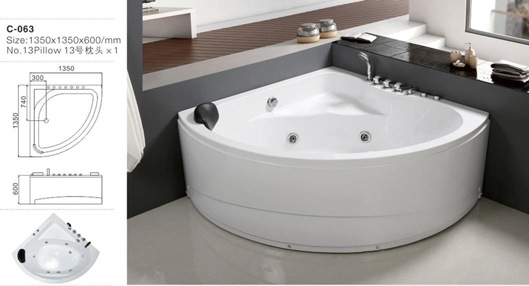 Best Good Quality Common ABS Bathroom Massage Jacuzzi Bathtub