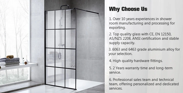 Hot Selling Toughened Safety Glass Pivot Hinged Bathroom Black Shower Cabin