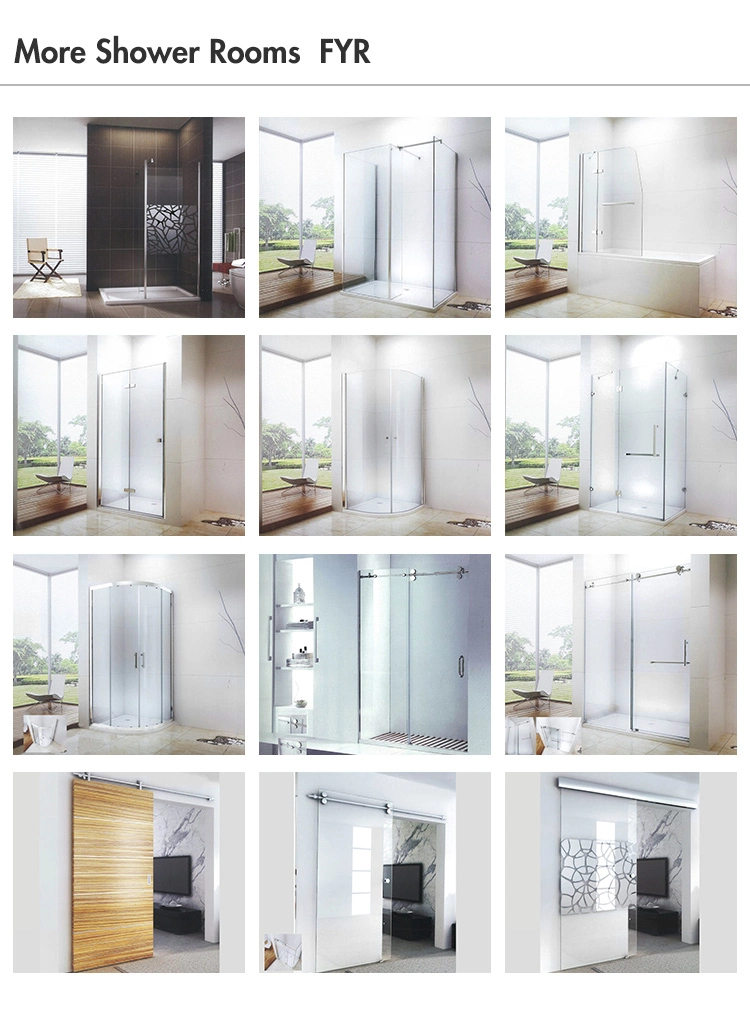 Moden Luxury Design Frameless Round Bathroom Simple Shower Room with Sliding Glass Door Opening (CK-8016)