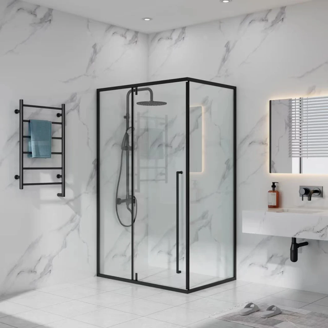 Europe High Quality 304 Ss Hinged Glass Door Shower Enclosure