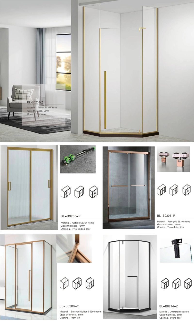 New Design Cheap Tempered Glass Shower Cabin Shower Room (BM-B3303)