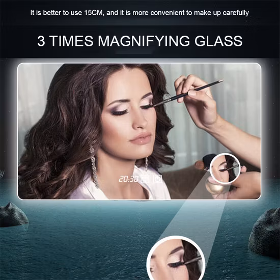 Wholesale Bathroom Smart Backlit LED Lighted Vanity Furniture Decorative Wall Mounted Glass Mirror