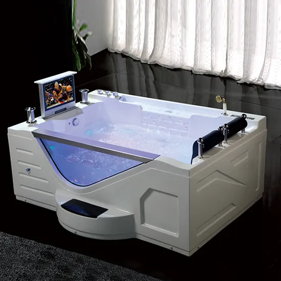 Ce Whirlpool Tub Price Tempered Glass Hydromassage Bathtub